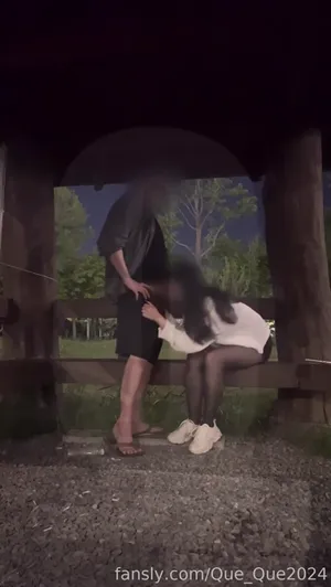 공원 정자에서 스릴감 넘치는 빠구리