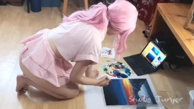 그림 그리다가 꼴려서 03