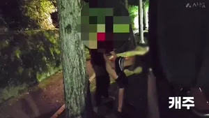 야외에서 트럭기사한테 대주는년
